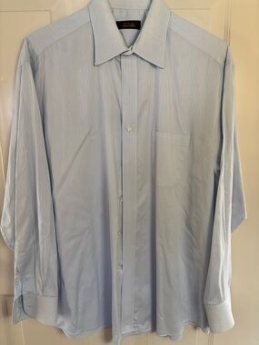 Tasso Elba Light Blue Pinstripe Men's Dress Shirt